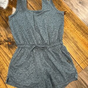 Prana  Blue Patterned Romper